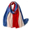 Sjaals herfst winterreizen zonnebrandcrème sjaal vrouw vintage mode nekscherm Koreaanse stijl katoen linnen sjaal bicolor elegantie elegantie