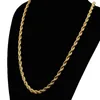 Halsbandörhängen Set Gold Color Twist Link Armband Fashion Jewelry Plated Chain For Men Women