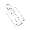 100pcs lot Alloy Silver Color Razor Blade Charms Bracelet Choker Necklace Pendant Charms For Jewelry Making Handmade Craft 24 11mm305H