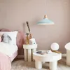 Lámparas colgantes pequeña lámpara de noche nórdica para habitación de niños Macaron lámpara de noche malla de Instagram luces de paja rojas tienda decorativa