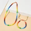 Colliers en métal multicolores Boho pour femmes, ras du cou, pendentif de perles, collier de déclaration, bijoux ethniques perlés, cadeau fait à la main, 240311