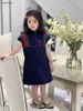 Nuevos vestidos para niñas Tela para suéter Falda para niños Vestido de princesa Tamaño 100-160 CM Ropa de diseñador para niños Diseño con cremallera Vestido de bebé 24Mar