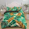 Bedding Sets Green Palm Leaf Set Hawaiian Tropical Leaves Duvet Cover Microfiber Banana Quilt For Teen Adults