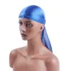 Beralar Moda İpek Sejardin Renkli Askeri Kamuflaj Dalgaları Uzun Kuyruk Kapakları Bandana Türban Silky Durag Headwraps Erkekler ve Kadınlar