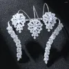 Bracciale moda geometrica palma aperta gioielli con zirconi cubici per le donne 2024 accessori da sposa di lusso a tre dita
