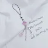 Anahtarlık Denizanası Telefon Charm Keychain Kristal Yıldız İnci Mobil Zinciri Kadınlar için Benzersiz Fringe Krayard