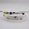 Braccialetti con ciondoli Simpatico tessuto dolce Corda Amicizia per donna Ragazza Cotone fatto a mano Braccialetti di fragole Braccialetti Gioielli Regali