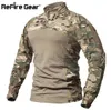 Refire Gear Tactical Combat Shirt Men Cotton Wojskowy Mundur Kamuflage T MultiCam US Army Ubrania Camo Long Sleeve 2208154264972