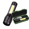 Pesca notturna con luce forte, zoom telescopico, torcia antideflagrante per escursioni all'aperto, ricarica mini USB, illuminazione da campeggio portatile 876220