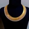 Collier ras du cou en zircone cubique, bijoux de luxe, breloque de couleur or, chaîne de cou délicate, Vintage, bijoux tendance, 2024