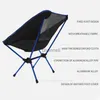 Kampmeubilair 1 stuk Ultralichte draagbare visstoel Strandstoel Campingstoel Maanstoel Koningsblauw YQ240315