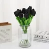 Decorative Flowers 10 Pcs Artificial Black Tulip Bride Faux Tulips Delicate Bouquet Decor Pu Household Supply