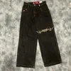 Herenjeans Baggy Jeans Heren Vintage Geborduurd Hip Hop Gothic Streetwear Harajuku Heren Casual Broek
