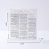 Bins Lucite Acrylsegenkarte und Box Birchas Hamazon Nusach Ashkenaz Acryl Judaica Benenderhalter mit 8pcs Segenskarten