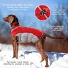 Hundkläder Coat Warm Jacket Winter Paded Fleece Vest Reflective Cold Weather Coat med inbyggd sele