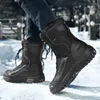 Scarpe da fitness Impermeabili da trekking Uomo Sneakers invernali da esterno per scarponi da neve Peluche Montagna Donna Turismo Caccia