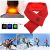 Bandanas Electric Heating Scarf USB Charging Heated Washable Thermal Neck Wrap Warmer Soft For Climbing Hiking Cycling