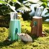 Gaiolas bonitos itens para animais de estimação hamster gaiola cerâmica cogumelo casa pequena tigela para coelho furão rato chinchila ouriço produtos para animais de estimação