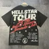 Męskie koszulki Treetwear HellStar Y2K koszula męska Hip Hop retro graficzny graficzny nadruk bawełniany okrągły szyja ponadwymiarowa harajuku gotycka topy 127