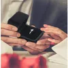 Worki do przechowywania aksamitne pierścień kolczykowy uchwyt na pudełko na wesele zaręczynowe biżuteria urodzinowa Organizatorzy Organizatorzy opakowania materiały materiały