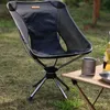 Lägermöbler fällbara rotera campingstol Aluminiumlegering Ultralight Moon Chair Portable Stable Non-Slip Farterfly Lounger Outdoor Furniture YQ240315