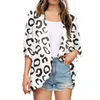 Vêtements ethniques Femmes Chandails Été Floral Imprimé Manches Bouffantes Mousseline de Soie Kimono Cardigan Lâche Couverture Bouton Pull Pour Femmes