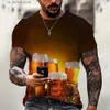 Men's T-Shirts Br Print Mens T-shirt Tops 2022 3D Fashion Personalized Short Slve Shirt O Neck Oversized Mens Clothing Pullover Ts 6xl Y240315