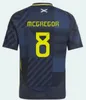 SCoTlaNds 24 25 Kit da calcio Maglia da calcio della squadra nazionale scozzese MCGINN Set da bambino Home Blu navy da trasferta Bianco Edizione speciale 150° anniversario Robertson 6666