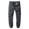 Pantalons pour hommes Pantalons militaires Casual Coton Couleur unie Cargo Hommes Outdoor Trekking Voyage Multi-poches Travail