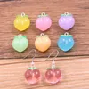 Charms 10/20pc Cute Transparent Peach Lemon Resin Pendant For Jewelry Making Accessories DIY Earrings Necklace Keychain Decorati