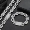 16mm 16/18/20/22/24 polegadas banhado a ouro Bling Diamond CZ Cubic Chain Colar Pulseira para Homens Mulheres Hip Hop Punk Jóias Colar Correntes