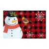 Carpets Cartoon Christmas Mat Snowman Santa Claus Print Pattern Decoration 2024 Year Navidad Home Door Welcome Doormat