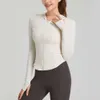 Lu ton align cytrynowa kurtka solidne kobiety na świeżym powietrzu kolorowy kolor Slim Fit Lightweight z kapturem bluza zamek błyskawiczny oddychający trening jogi