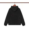 Designer Men's Hooded Jackets Fashion Loose Thin Coats Zipper Pocket Coats Brand Metal Triangle Men Couples Casual Sports Sweatshirts Cardigan Outdoor Sports Wear