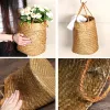 Baskets Rural Lavender Vase Woven Sundries Storage Baskets Hanging Basket Rattan Babysbreath Potted Flowerpot Home Basket with Handle