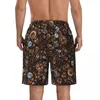 Herrshorts badkläder Steampunk Gear Board Summer Vintage Style Casual Beach Short Pants Sportkläder snabba torra badstammar