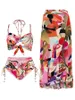 Dames Badmode Tropische Bloemen- en Vogelprint Strandkleding 2024 Mode Zomer Bikini Cover Up Strandstijl Badpakken Sexy