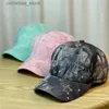 Ball Caps Lente Herfst Baseball Hoed Voor Dames 2023 Nieuwe Strass Sterren Casual Tie Dye Snapback Caps Katoen Comfortabel Sport Zon HatY240315