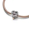 Breloque coeur maman ajouré bicolore pour breloques perles Bracelets bijoux 782653C01 bijou