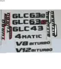 3D Matt Black Trunk Letters Badge Emblem Emblem Badges Sticker för GLC43 GLC63 GLC63S V8 V12 BITURBO AMG 4MATIC9892445