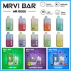 Аутентичная электронная сигарета MRVI BAR 8000 Puffs, одноразовая электронная сигарета Vape Pen с перезаряжаемой батареей емкостью 650 мАч, предварительно заполненный набор Pod Puffbar емкостью 16 мл VS Lost Mary