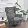 Stoelhoezen Nordic elastische fauteuil hoes geometrische extra grote rug koning stoel hoes bank hoes Amerikaanse standaard tijger kruk hoes L240315