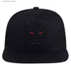 Ball Caps Cotton Black Tiger Haftery Baseball Cap Men Men Snapback Hats Letni czas wolny ciężarówek czapki unisex hip hop Hats Gorrass240315