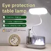 Bordslampor Professionell Student Eye Protection Desk Lamp USB Snabbladdning Double Switch Mode Three Color Temperatur