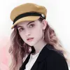 Winter Baseball Cap Women French Style Wool Baker' Boy Hat Cool Black Vior Caquette 201019287e