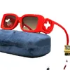Дизайнерские оранжевые солнцезащитные очки в подарочной упаковке — модные брендовые очки для женщин и мужчин