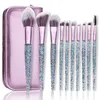 Makeup Brushes Purple Set Ken 10pcs Foundation Blush Brush Blandning Ögonskugga Make Up7471876