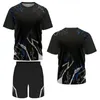 Tute da uomo Polo Badminton T-shirt e pantaloncini Set Tennis da tavolo Abbigliamento da allenamento Felpa estiva da corsa all'aperto Leggero e traspirante