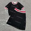 Women Dress Designer Two Piece Dresses Letter Sticked Pullover Tops Half Kirt Fashion Sticked Suit