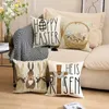 Pillow Easter Pillowcase Egg Spring Sofa Throw Case 45x45cm Linen Cover For Home Decoration Printed